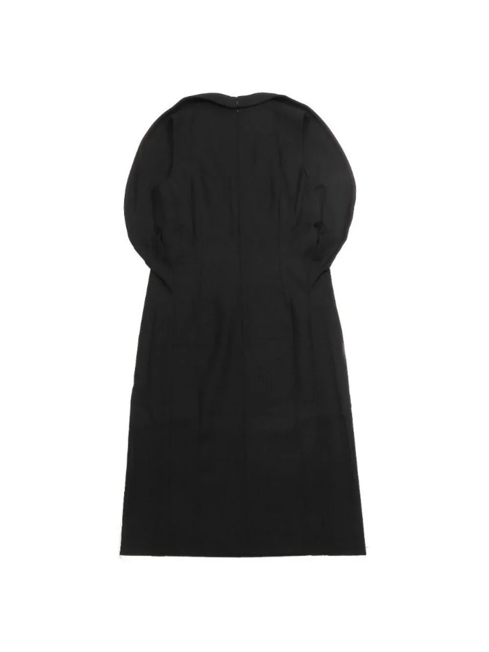 Louis Vuitton Sleeveless Dress Long Silk Black 38